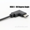 Ângulo reto USB-C para o cabo USB-C
